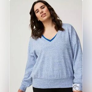 Torrid Heather Blue V-Neck Sweater